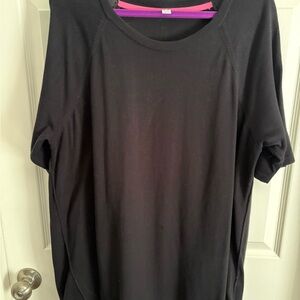 Isaac Mizrahi Black Short-Sleeve Crewneck Sweater